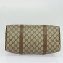 GUCCI GG Supreme Web Sherry Line Boston Bag PVC Beige Gold 40 02 007 Auth KD431-9