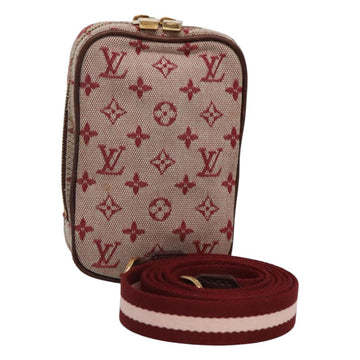 LOUIS VUITTON Monogram Mini Usu Digital Pouch Red M60001 LV Auth KD445