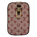 LOUIS VUITTON Monogram Mini Usu Digital Pouch Red M60001 LV Auth KD445-3