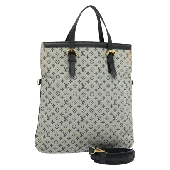LOUIS VUITTON Monogram Mini Françoise Tote Bag 2way Blue M92208 LV Auth KD446
