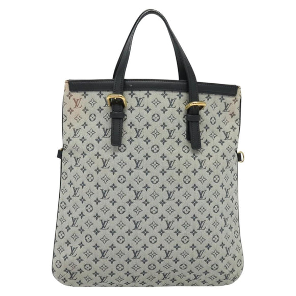 LOUIS VUITTON Monogram Mini Françoise Tote Bag 2way Blue M92208 LV Auth KD446