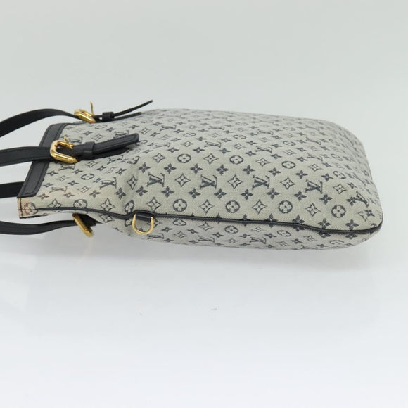 LOUIS VUITTON Monogram Mini Françoise Tote Bag 2way Blue M92208 LV Auth KD446