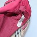 BURBERRY Nova Check Shoulder Bag PVC Pink Beige gold Auth KD447-17