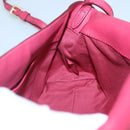 BURBERRY Nova Check Shoulder Bag PVC Pink Beige gold Auth KD447-18