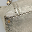 GUCCI Interlocking Tote Bag Leather Gold 162094 Auth KD453-14