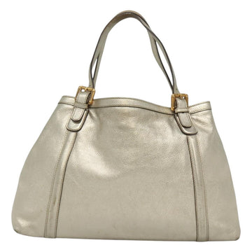 GUCCI Interlocking Tote Bag Leather Gold 162094 Auth KD453 - 0