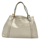 GUCCI Interlocking Tote Bag Leather Gold 162094 Auth KD453-2