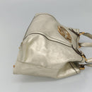 GUCCI Interlocking Tote Bag Leather Gold 162094 Auth KD453-4