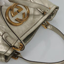 GUCCI Interlocking Tote Bag Leather Gold 162094 Auth KD453-6