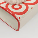 FENDI Bunny Mark Jacobs Collaboration Bag Leather White Red Silver Auth KD455-16