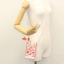 FENDI Bunny Mark Jacobs Collaboration Bag Leather White Red Silver Auth KD455-26