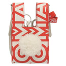 FENDI Bunny Mark Jacobs Collaboration Bag Leather White Red Silver Auth KD455-2