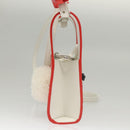 FENDI Bunny Mark Jacobs Collaboration Bag Leather White Red Silver Auth KD455-4