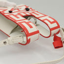 FENDI Bunny Mark Jacobs Collaboration Bag Leather White Red Silver Auth KD455-6