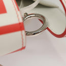 FENDI Bunny Mark Jacobs Collaboration Bag Leather White Red Silver Auth KD455-7