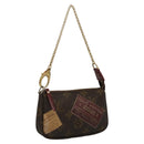 LOUIS VUITTON Monogram Label Mini Pochette Accessoires Pouch M63798 Auth KD465-1