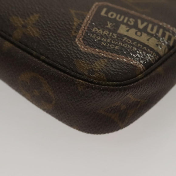 LOUIS VUITTON Monogram Label Mini Pochette Accessoires Pouch M63798 Auth KD465