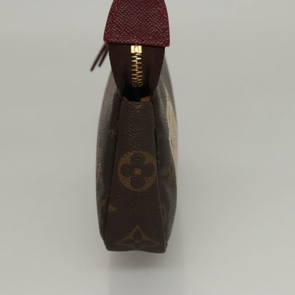 LOUIS VUITTON Monogram Label Mini Pochette Accessoires Pouch M63798 Auth KD465