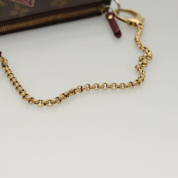 LOUIS VUITTON Monogram Label Mini Pochette Accessoires Pouch M63798 Auth KD465