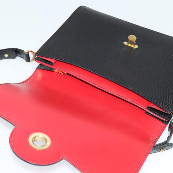 LOUIS VUITTON Epi Free Run Bicolor Shoulder Bag Red Black M52417 LV Auth KD479