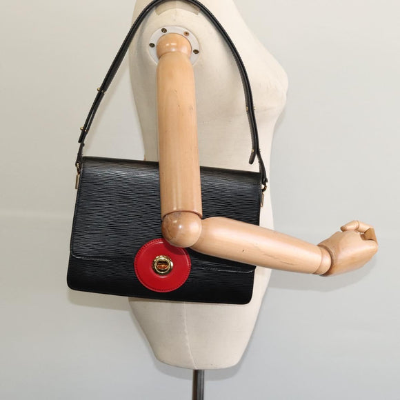 LOUIS VUITTON Epi Free Run Bicolor Shoulder Bag Red Black M52417 LV Auth KD479