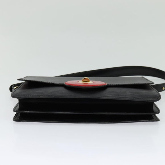 LOUIS VUITTON Epi Free Run Bicolor Shoulder Bag Red Black M52417 LV Auth KD479