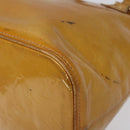LOUIS VUITTON Monogram Vernis Houston Hand Bag Beige M91004 LV Auth KD482-15