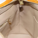 LOUIS VUITTON Monogram Vernis Houston Hand Bag Beige M91004 LV Auth KD482-20