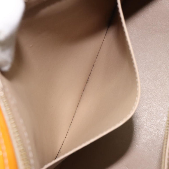 LOUIS VUITTON Monogram Vernis Houston Hand Bag Beige M91004 LV Auth KD482