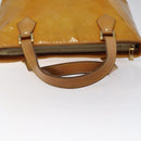 LOUIS VUITTON Monogram Vernis Houston Hand Bag Beige M91004 LV Auth KD482-7