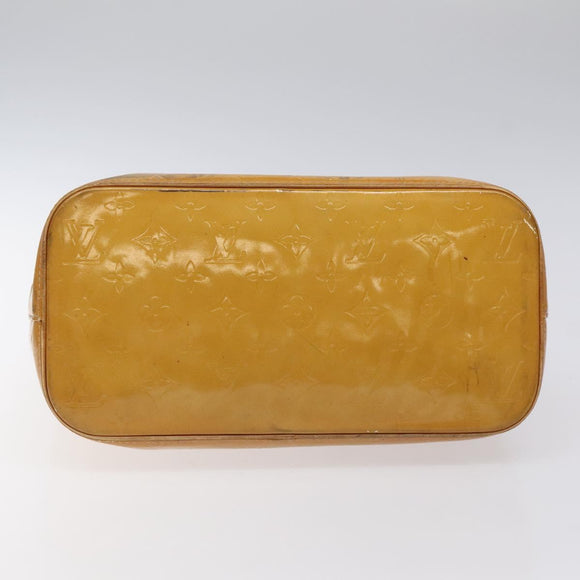 LOUIS VUITTON Monogram Vernis Houston Hand Bag Beige M91004 LV Auth KD482