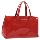 LOUIS VUITTON Vernis Wilshire Boulevard Hand Bag Rose Pop M93643 LV Auth KD489-1