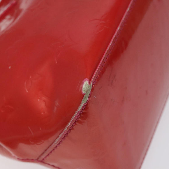 LOUIS VUITTON Vernis Wilshire Boulevard Hand Bag Rose Pop M93643 LV Auth KD489