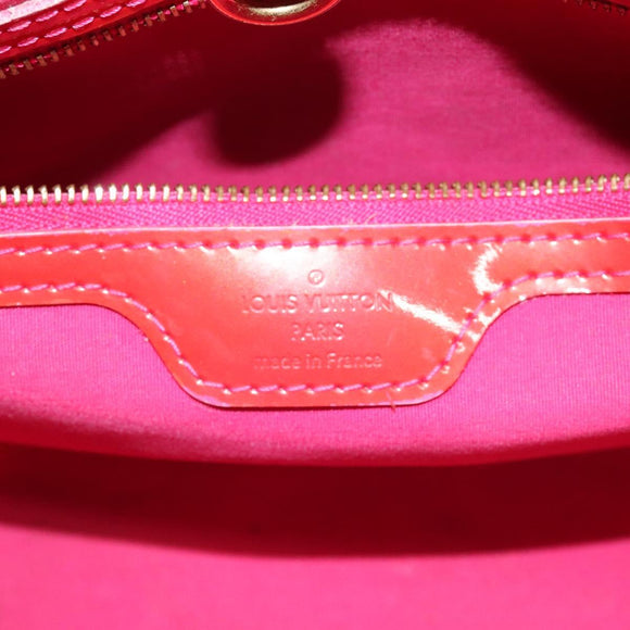LOUIS VUITTON Vernis Wilshire Boulevard Hand Bag Rose Pop M93643 LV Auth KD489