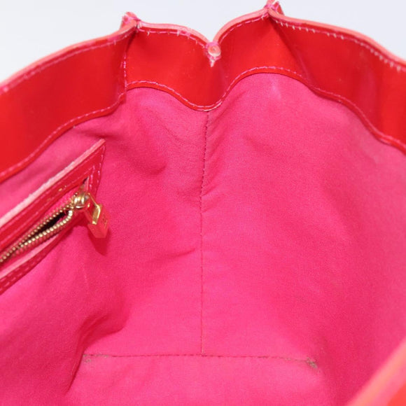 LOUIS VUITTON Vernis Wilshire Boulevard Hand Bag Rose Pop M93643 LV Auth KD489