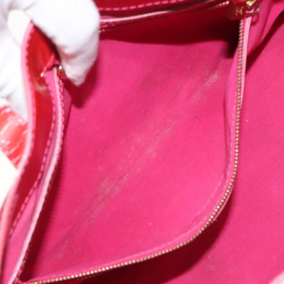 LOUIS VUITTON Vernis Wilshire Boulevard Hand Bag Rose Pop M93643 LV Auth KD489
