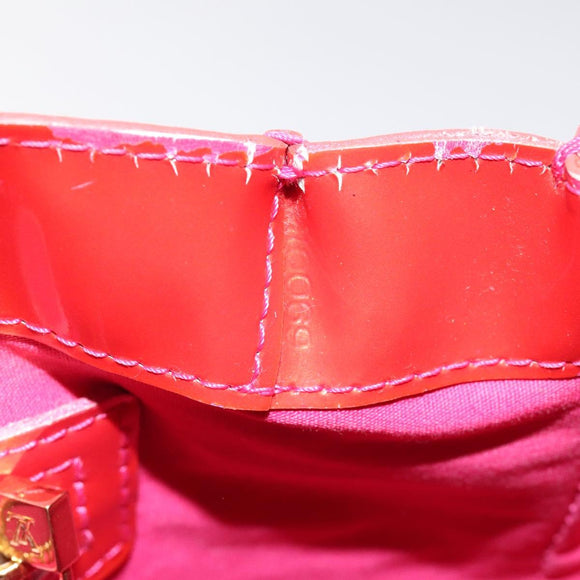 LOUIS VUITTON Vernis Wilshire Boulevard Hand Bag Rose Pop M93643 LV Auth KD489