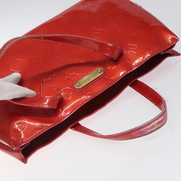 LOUIS VUITTON Vernis Wilshire Boulevard Hand Bag Rose Pop M93643 LV Auth KD489
