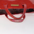 LOUIS VUITTON Vernis Wilshire Boulevard Hand Bag Rose Pop M93643 LV Auth KD489-7