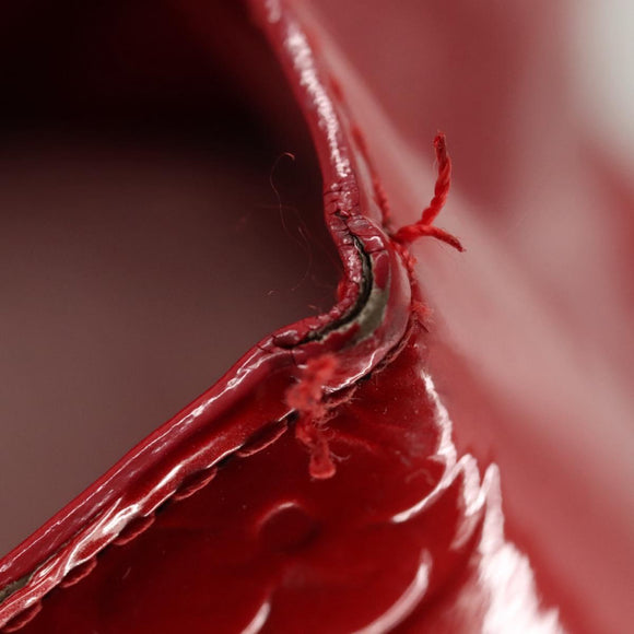 LOUIS VUITTON Monogram Vernis Reade MM Hand Bag Red Rouge M91086 LV Auth KD490