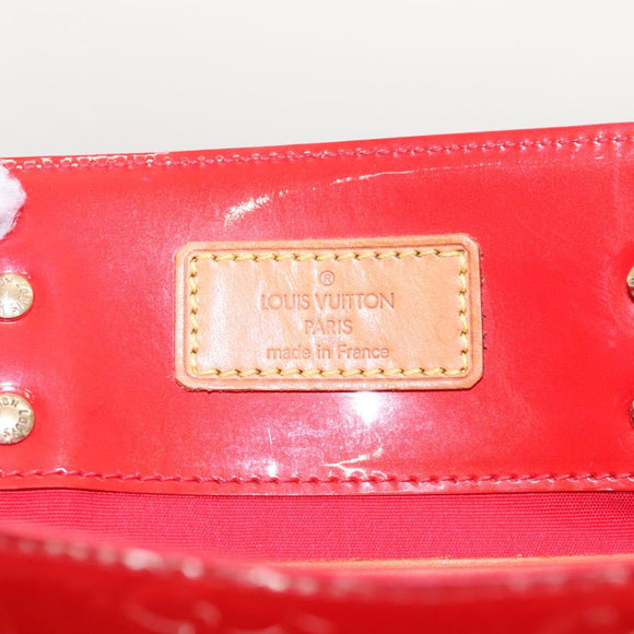LOUIS VUITTON Monogram Vernis Reade MM Hand Bag Red Rouge M91086 LV Auth KD490