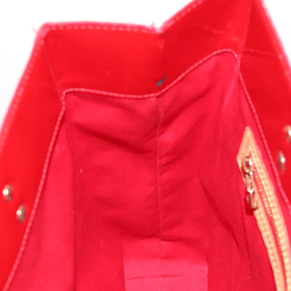 LOUIS VUITTON Monogram Vernis Reade MM Hand Bag Red Rouge M91086 LV Auth KD490