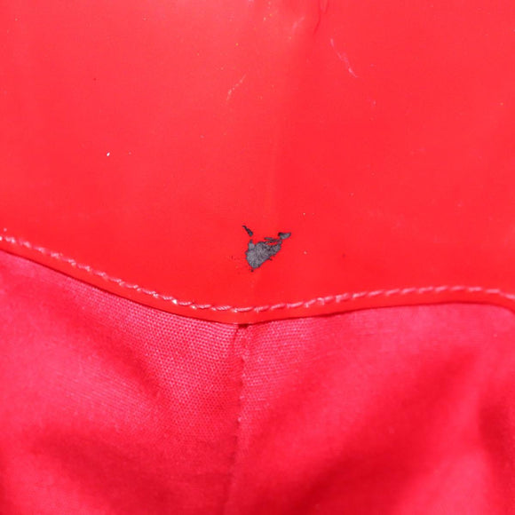 LOUIS VUITTON Monogram Vernis Reade MM Hand Bag Red Rouge M91086 LV Auth KD490