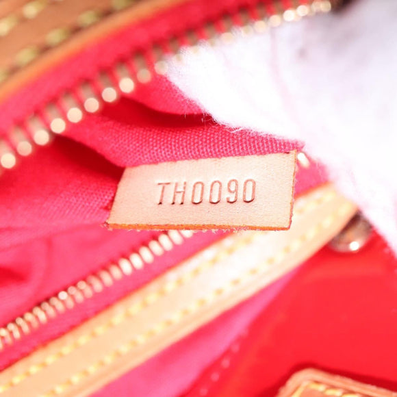 LOUIS VUITTON Monogram Vernis Reade MM Hand Bag Red Rouge M91086 LV Auth KD490