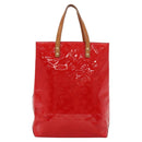 LOUIS VUITTON Monogram Vernis Reade MM Hand Bag Red Rouge M91086 LV Auth KD490-2