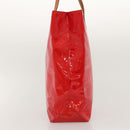 LOUIS VUITTON Monogram Vernis Reade MM Hand Bag Red Rouge M91086 LV Auth KD490-4