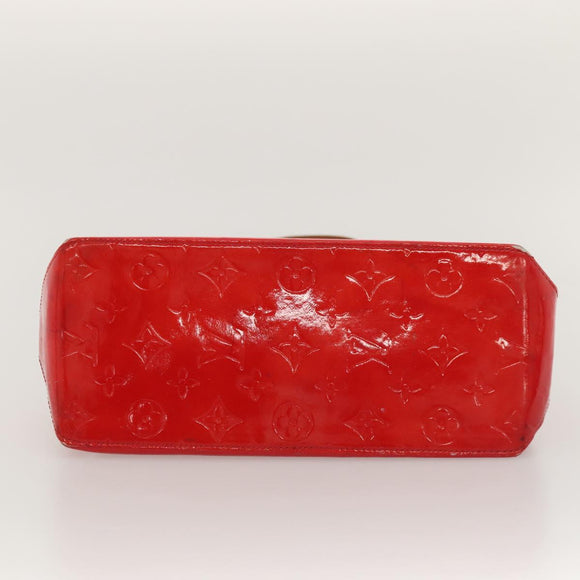 LOUIS VUITTON Monogram Vernis Reade MM Hand Bag Red Rouge M91086 LV Auth KD490