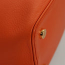 LOUIS VUITTON Suhari Lockit PM Hand Bag Taurillon Leather Orange LV Auth KD507-9
