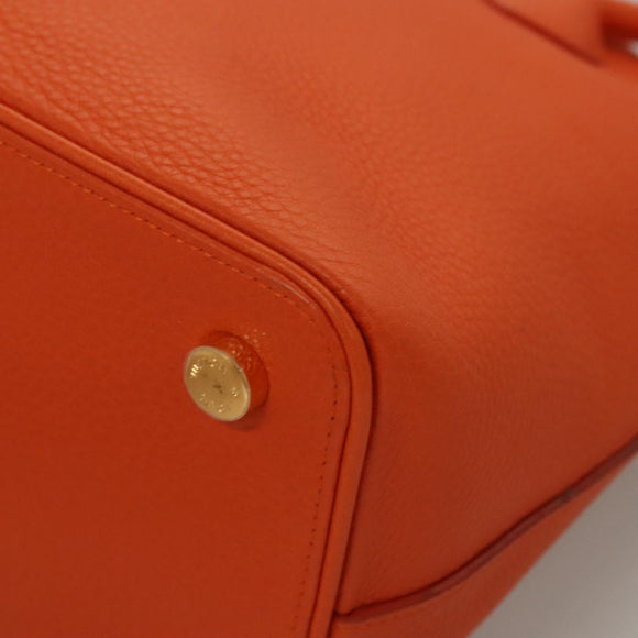 LOUIS VUITTON Suhari Lockit PM Hand Bag Taurillon Leather Orange LV Auth KD507