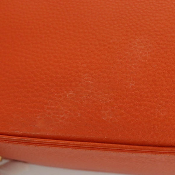 LOUIS VUITTON Suhari Lockit PM Hand Bag Taurillon Leather Orange LV Auth KD507